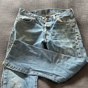 Levi's 501 Light Blue Straight Jeans w33 l30